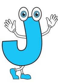 upper case letter J cartoon alphabet