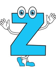upper case letter Z cartoon alphabet