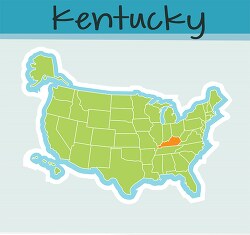 us map state kentucky square clipart image