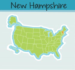us map state new hampshire square clipart image