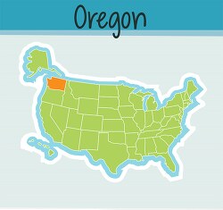 us map state oregon sq clipart image