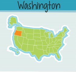 us map state washinton sq clipart image