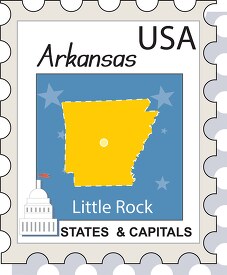 us state arkansas stamp clipart