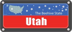 utah state license plate with nickname clipart