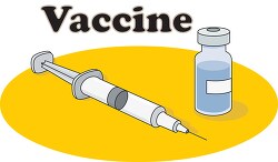 vaccine vial and syringe clipart