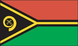 Vanuatu flag flat design clipart