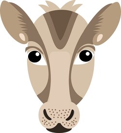 vector style illustration of cow front view face