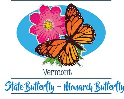 vermont state butterfly the monarch butterfly clipart image