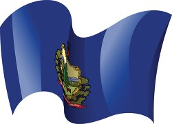 vermont state flag waving clipart