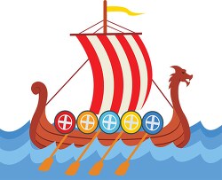 viking long ship norway clipart