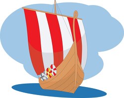 viking ship sailing ship clipart