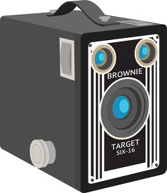 vintage film box camera kodak brownie target clipart