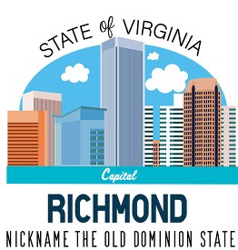 virginia state capital richmond nickname old dominion state vect
