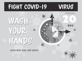wash your hands covid 19 precautions gray color 2