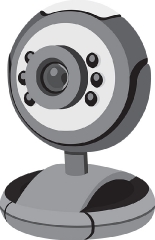 web cam video conference color gray