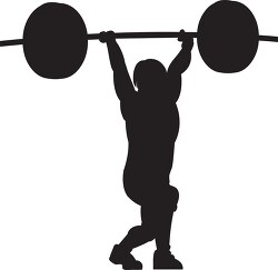 weightlifting barbells black silhouette clipart