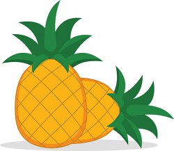 whole pineapple fruit clipart