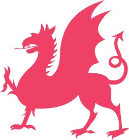 winged dragon silhouette clipart