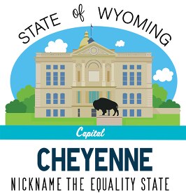 wyoming state capital cheyenne nickname equality state vector cl