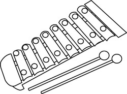 Xylophone Outline Musical Instrument