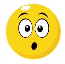yellow funny face shocked look animated clipart