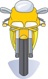 Yellow Motorcycle Clipart