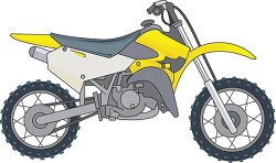 yellow off road motorcycle clipart