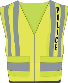 yellow police vest clipart