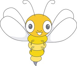 yellow termite cartoon with wings clipart