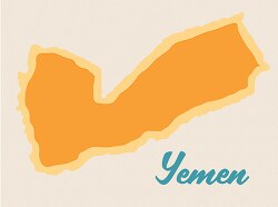 yemen country map clipart
