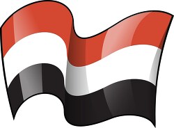 Yemen wavy country flag clipart