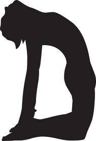 yoga backbend silhouette