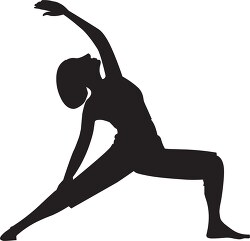 Yoga Standing Pose silhouette Clipart