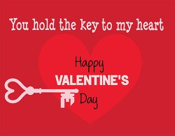 you hold the key to my heart valentines day clipart