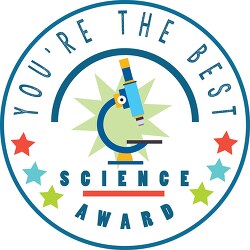youre the best science award circle style clipart