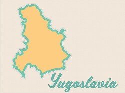 yugoslavia country map clipart