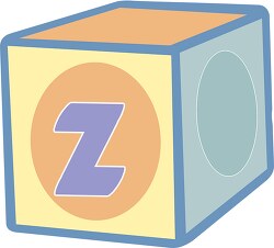 Z alphabet block clipart