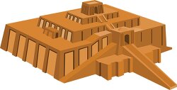 ziggurats giant pyramid temples ancient mesopotamia clipart