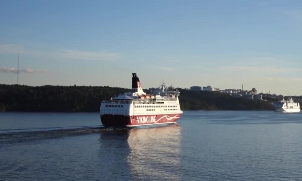 finnish cruise ferry near sweden video
