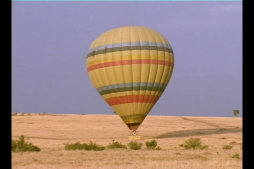 hot air balloon over kenya africa