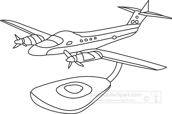120 aircraft black white outline clipart