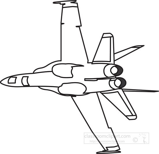 127 aircraft black white outline clipart