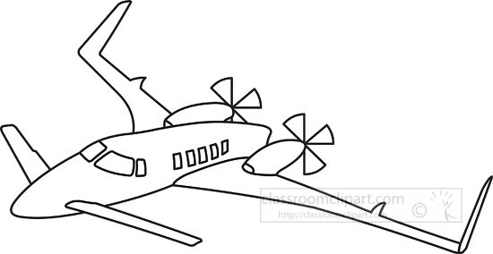 144 aircraft black white outline clipart