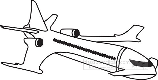 146 aircraft black white outline clipart