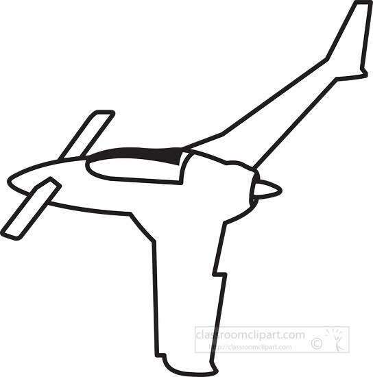 147 aircraft black white outline clipart