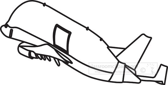 170 aircraft black white outline clipart