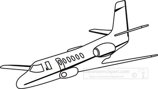 179 aircraft black white outline clipart