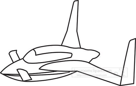 184 aircraft black white outline clipart