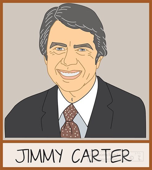 39th president jimmy carter clipart graphic image