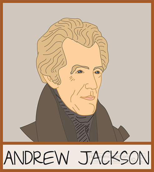 7th president andrew jackson clipart graphic image